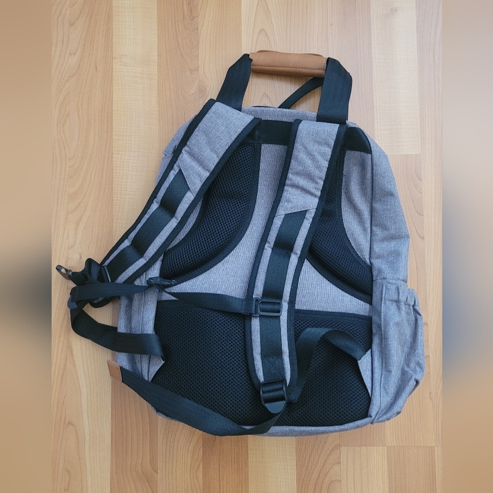 New Multi-Pocket Backpack Heather Grey Baby Diaper Bag Outdoor Hiking Quality - Picture 6 of 16